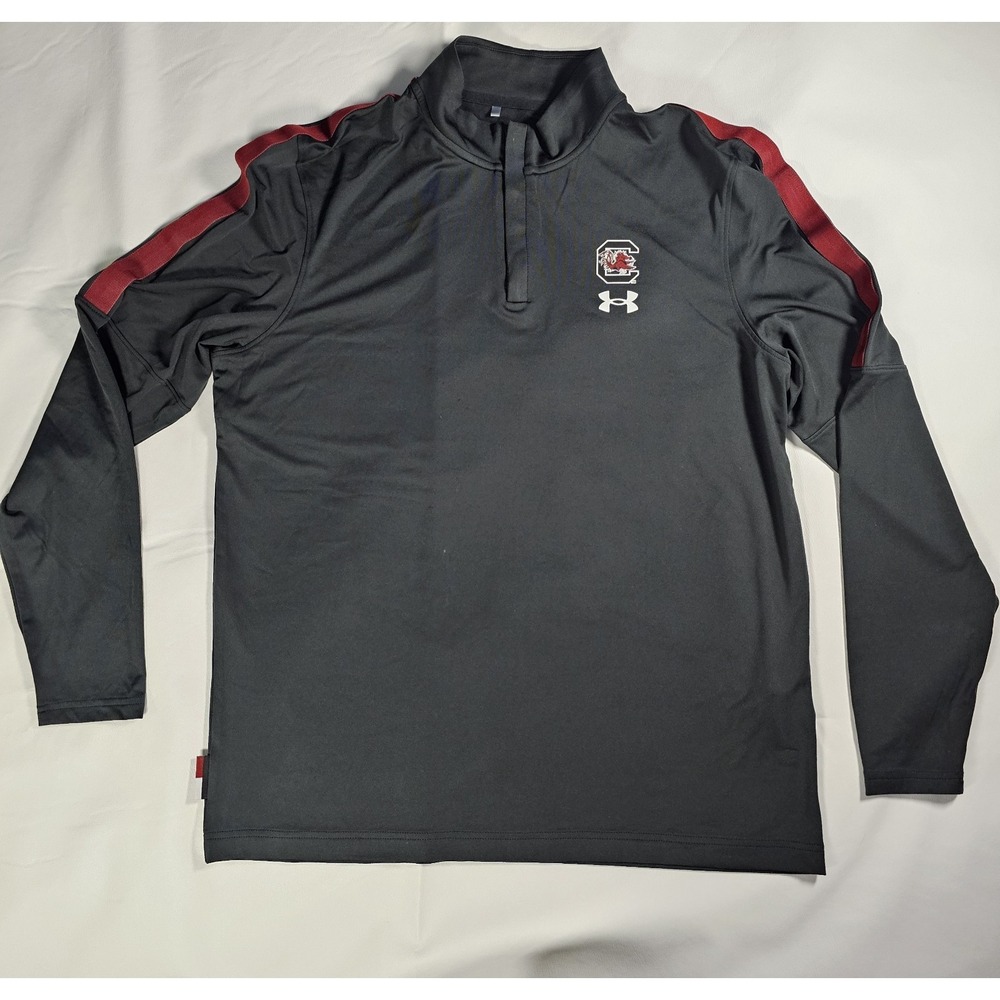 Under Armour South Carolina Gamecocks 1/4 Zip Pullover Mens Large Black